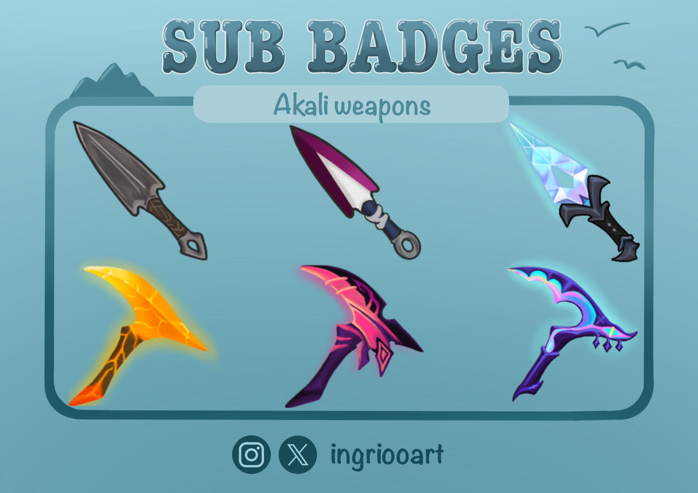 Akali weapon badges